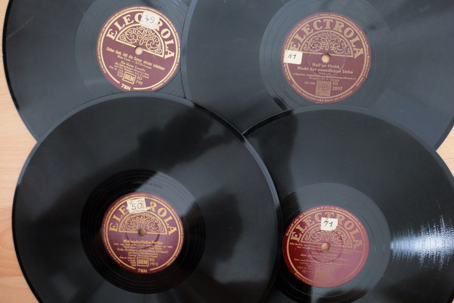 Konvolut Schellackplatten 105 Stk Schlager Operette Weihnacht 25 cm 10" Polydor