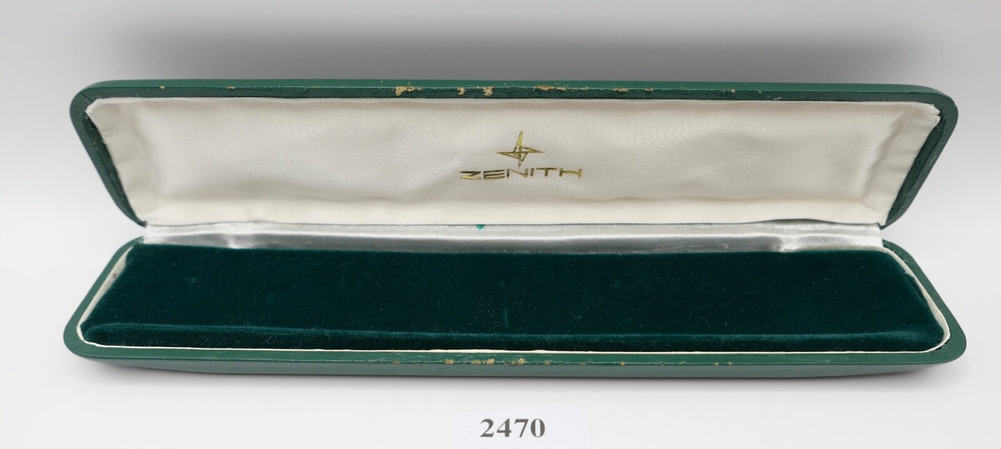 Vintage 60er 70er Jahre Original ZENITH Box Etui Uhrenetui in Grün