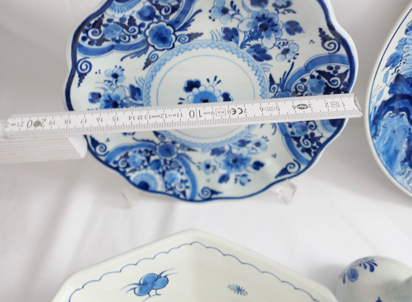 13 Teilig Posten Konvolut DELFT Teller Vase Schüssel Dose