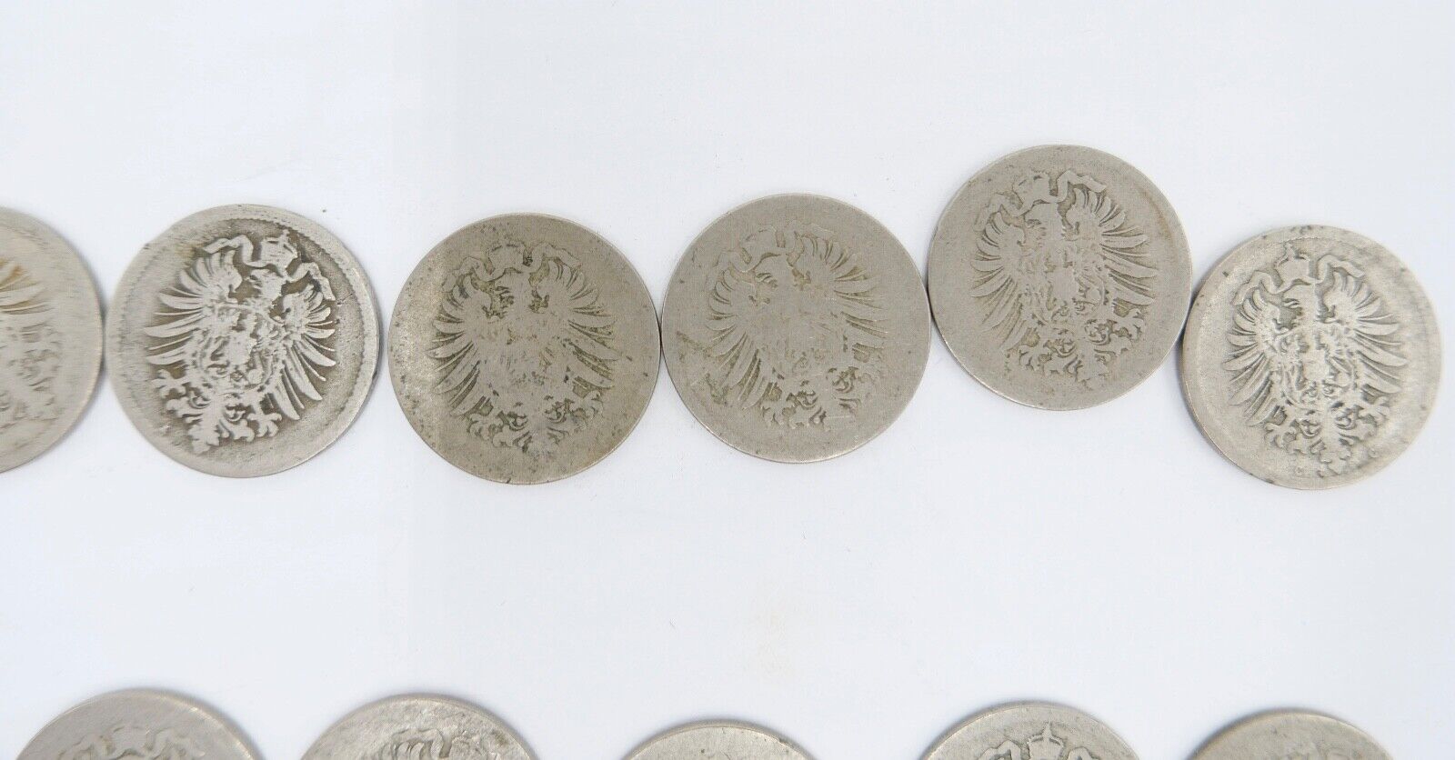 63x 10 Reichspfennig  1873 1875 1876 1888 Jäger J.4 s-ss