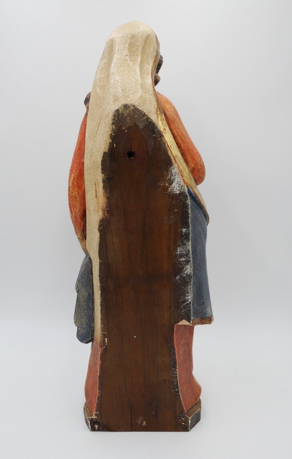 Alte Holzfigur 53cm Holz Heilige Elisabeth Schnitzer Adolf Kasslatter SÜDTIROL