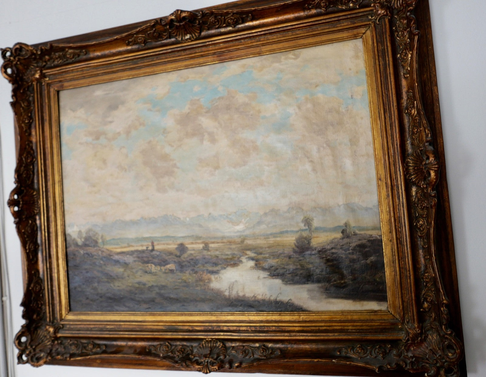 großes Ölgemälde auf Leinwand JOSEPH ROLF KNOBLOCH München 106x86 cm Landschaft