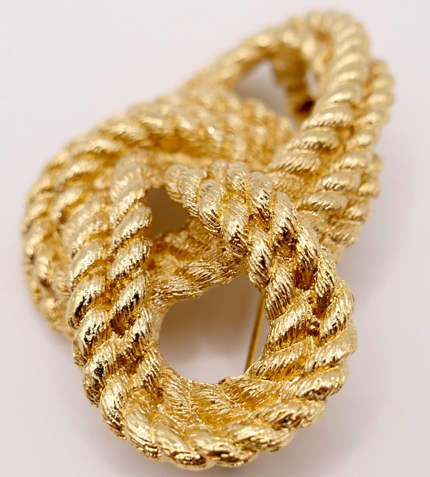 Seilknoten Brosche Christian Dior 70er Jahre vergoldet Henkel & Grossé