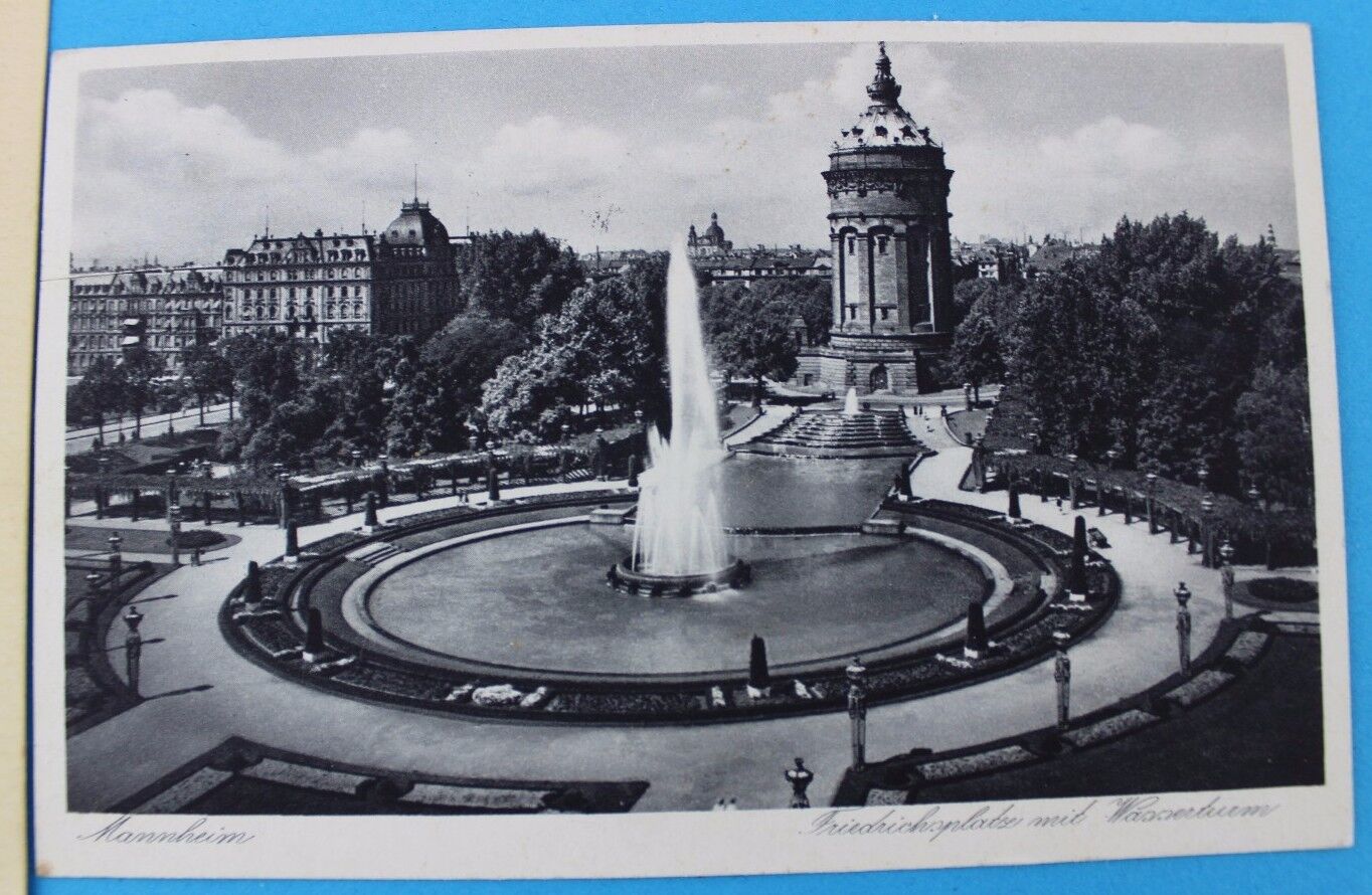 2 seltene alte Ansicht Postkarten MANNHEIM Lot postcards old German Wasserturm 