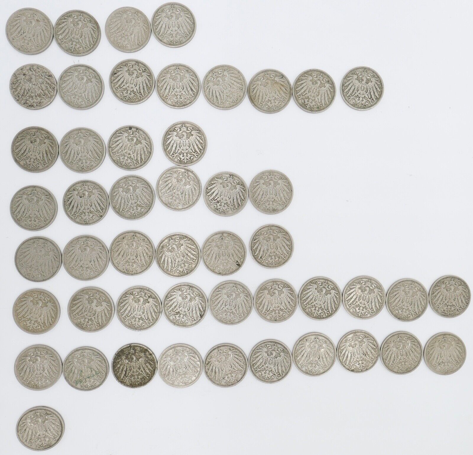 49x 10 Pfennig 1902 - 19011 Jäger J. 13 ss-stg