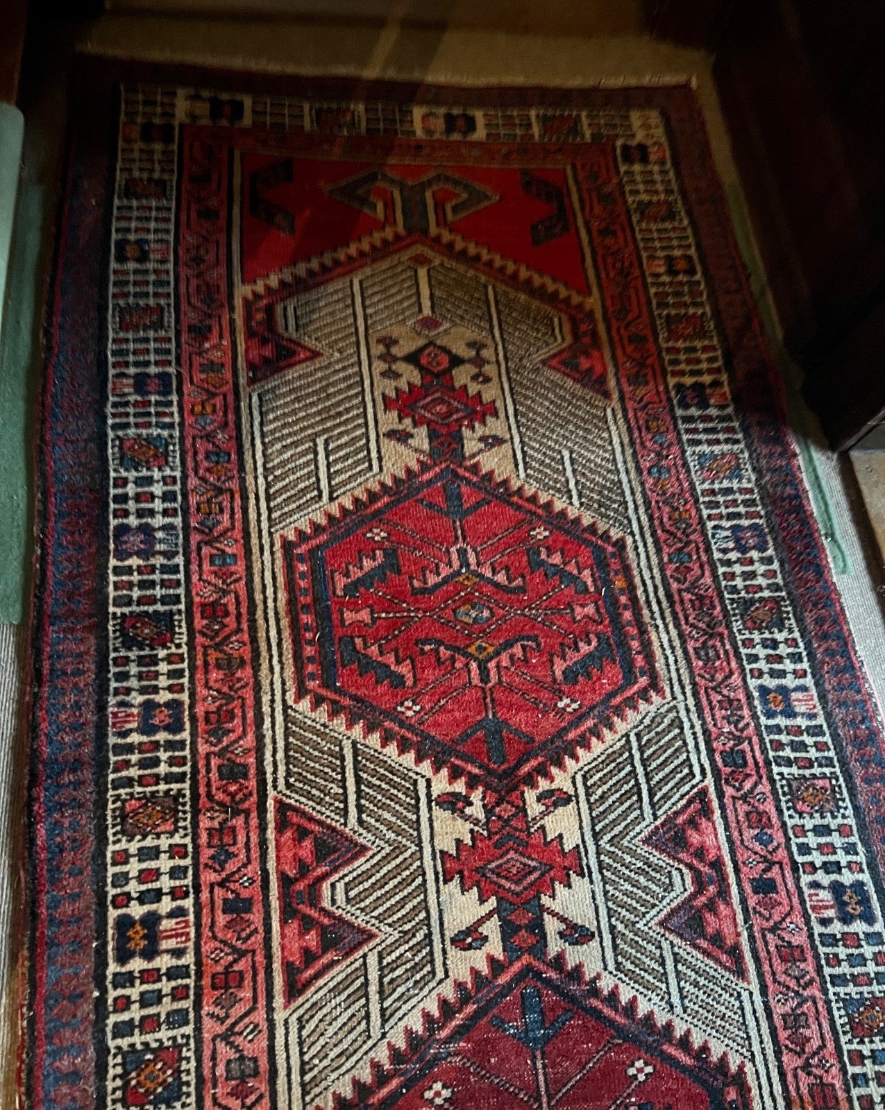 Nomaden Läufer alter Orientteppich Perserteppich old carpet 343x100 cm