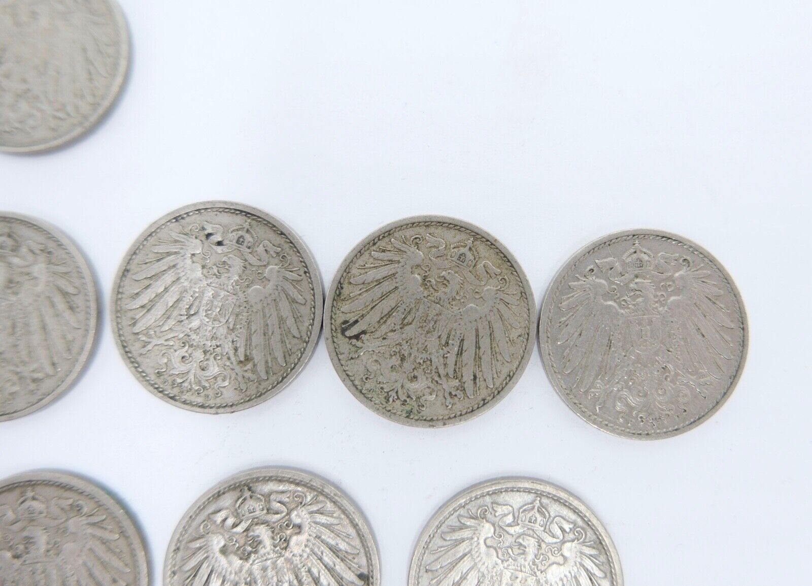 42x 10 Pfennig Kaiserreich 1912 1913 1914 1915  Jäger J. 13 ss-stg