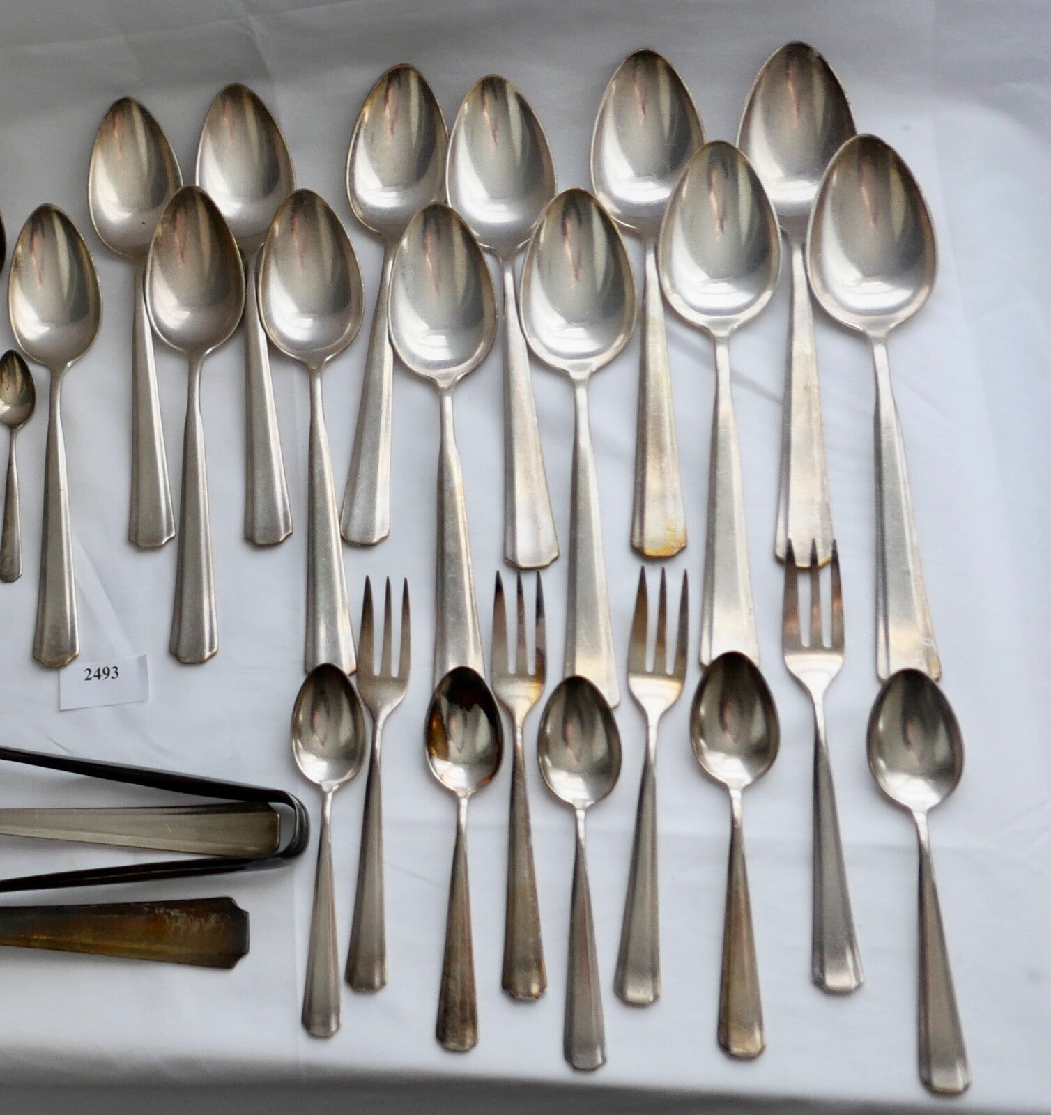 80 Teile WMF 1900 Hammerschlag 90er versilbert Gabel Messer Löffel