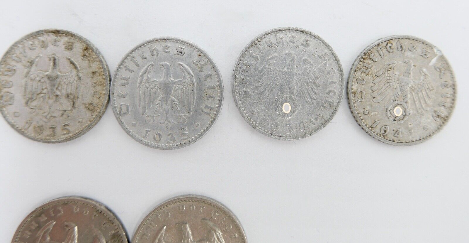 Reichsmark Drittes Reich J.354  1 Mark  2, 10, 5, 50, 1 Pfennig J.362 J.370