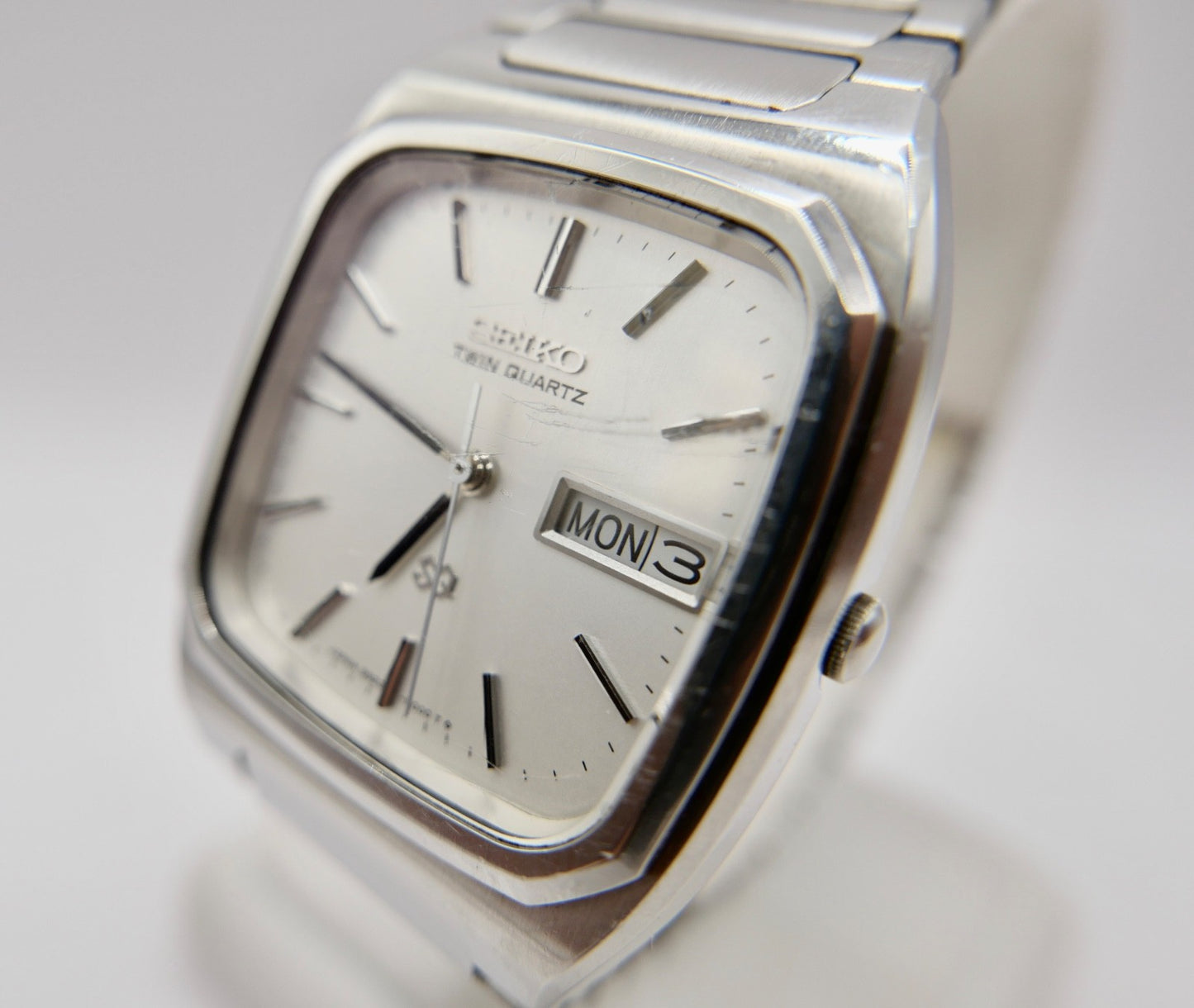 Seiko Twin Quartz Herrenuhr 9923-5000 Silber ZB Original Band deutsch englisch