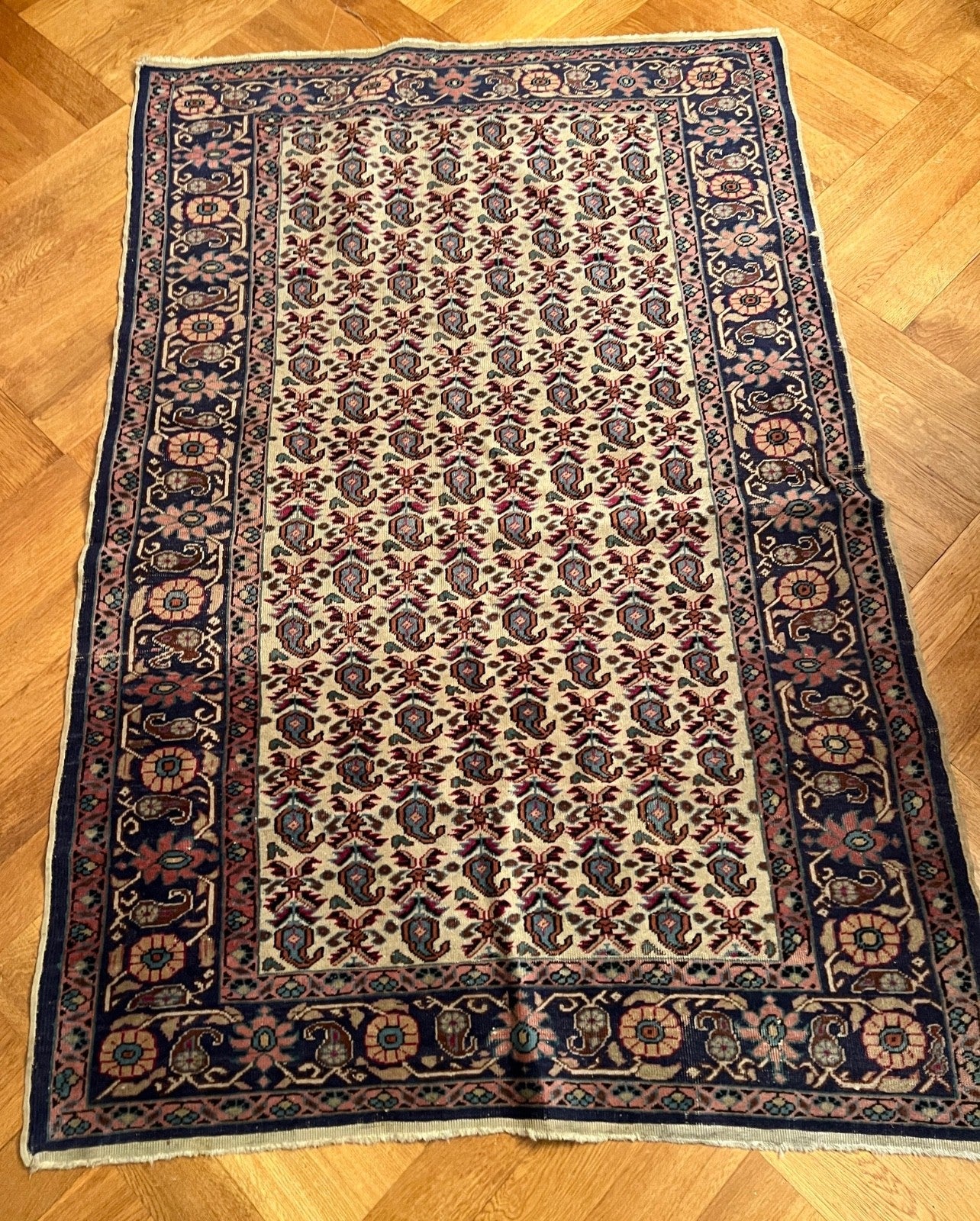 Moud Mud alter Orientteppich Perserteppich old carpet 172x114 cm