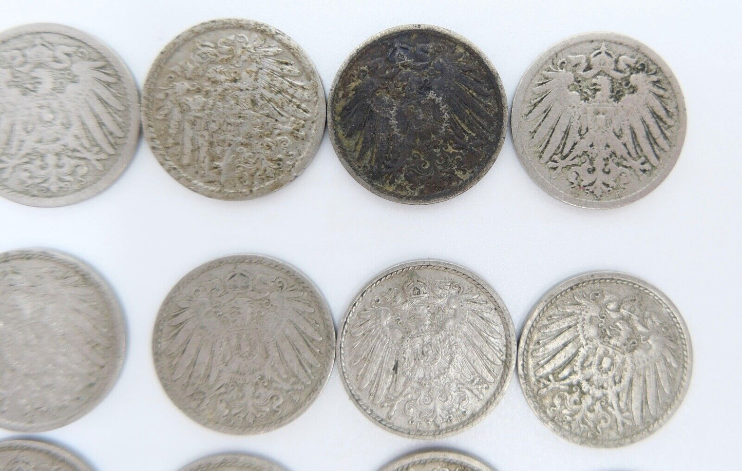 19x 5 Pfennig Kaiserreich 1894-1912 Jäger J. 12 s - vz schön - vorzüglich