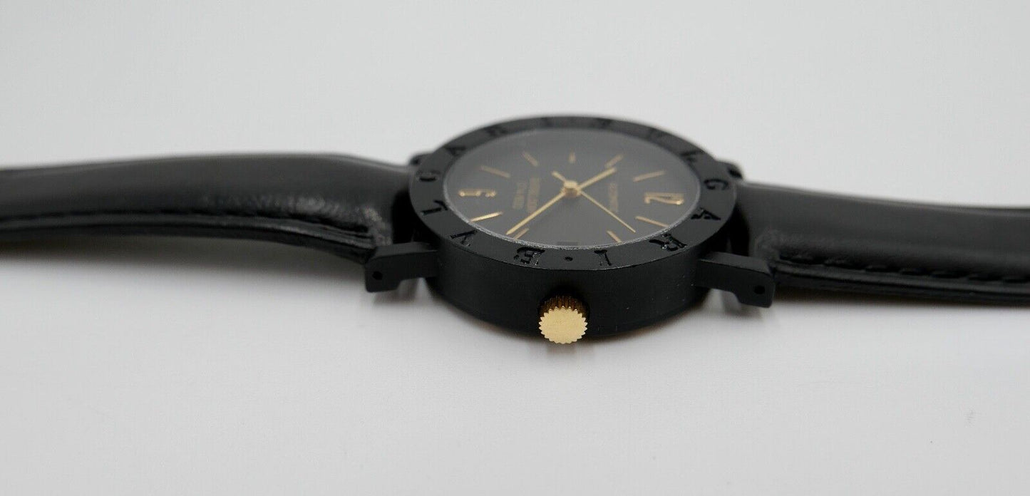 1994 BVLGARI BULGARI DÜSSELDORF CARBON Schwarz Gold LIMITIERTE AUFLAGE 074/ 600 