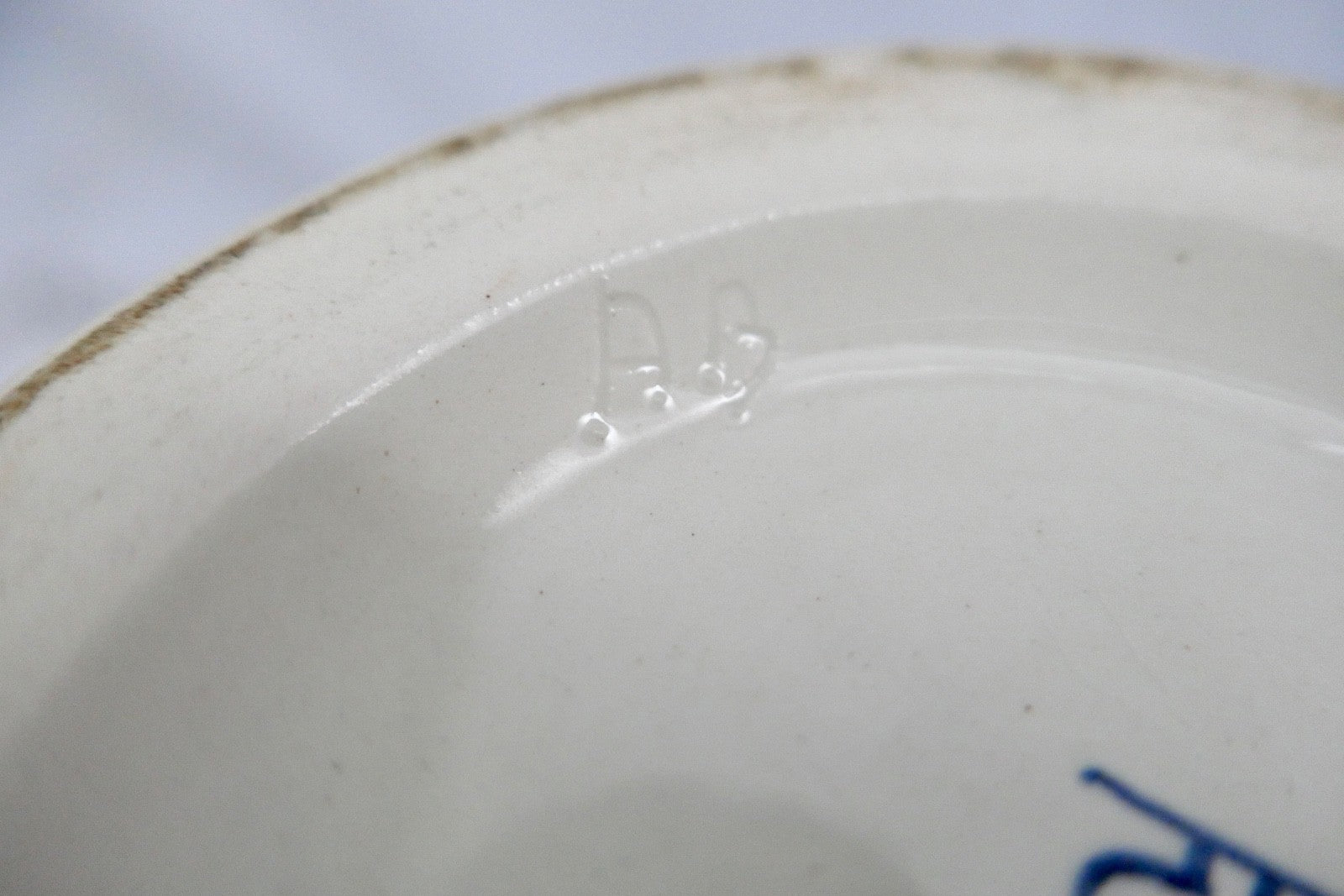 altes Deckelgefäß Ingwertopt Delft 1924 Maler AB