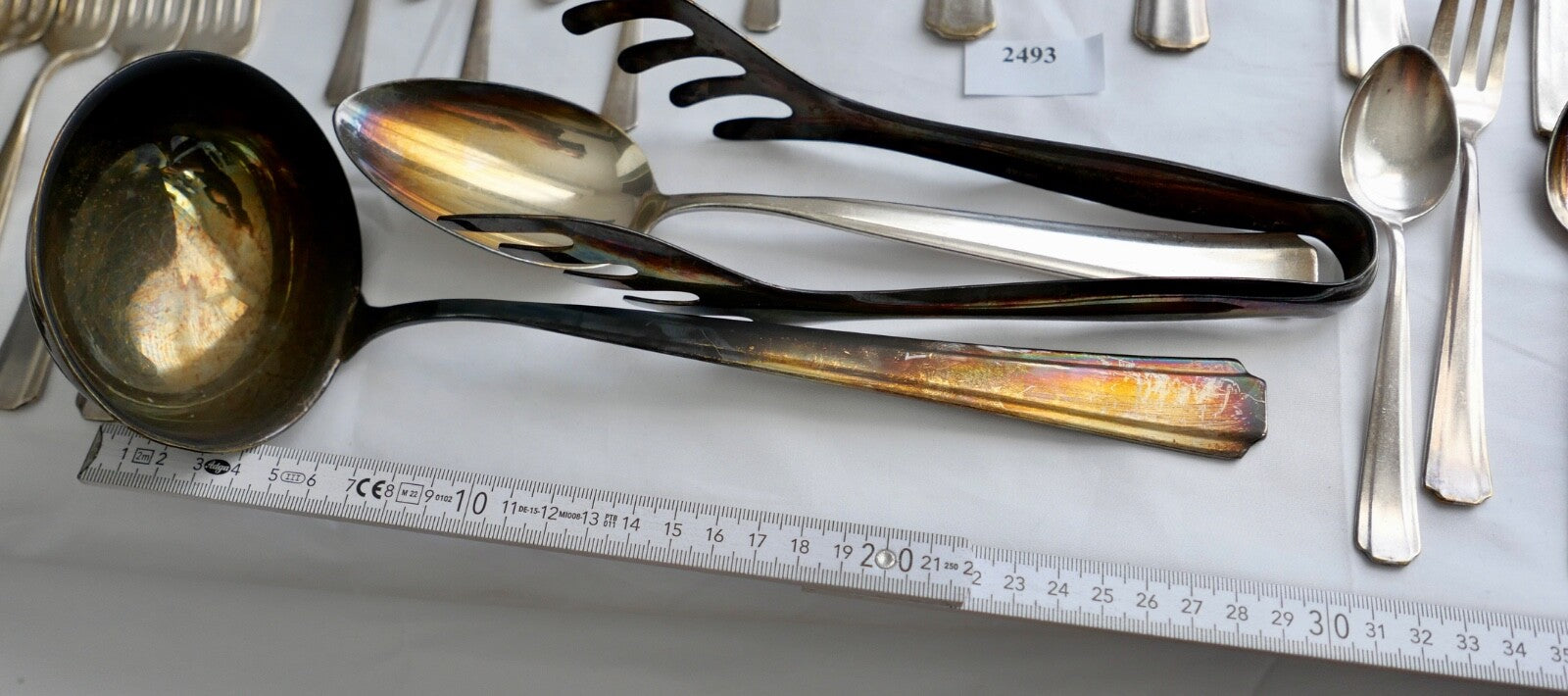 80 Teile WMF 1900 Hammerschlag 90er versilbert Gabel Messer Löffel