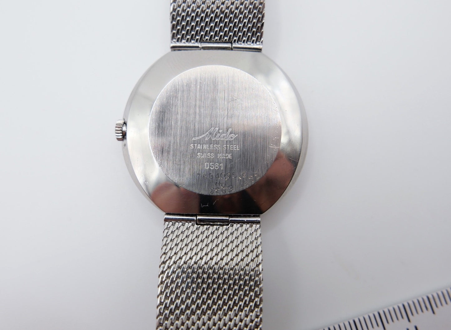 Mido Ocean Star Quartz Herren Uhr 36mm Stahl Datum Swiss Made Ref. 0581