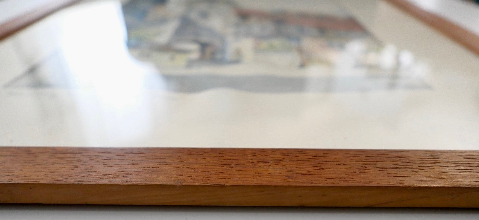 E. REICHEL Original Aquarell 1943 Rothenburg Weißer Turm signiert Unikat