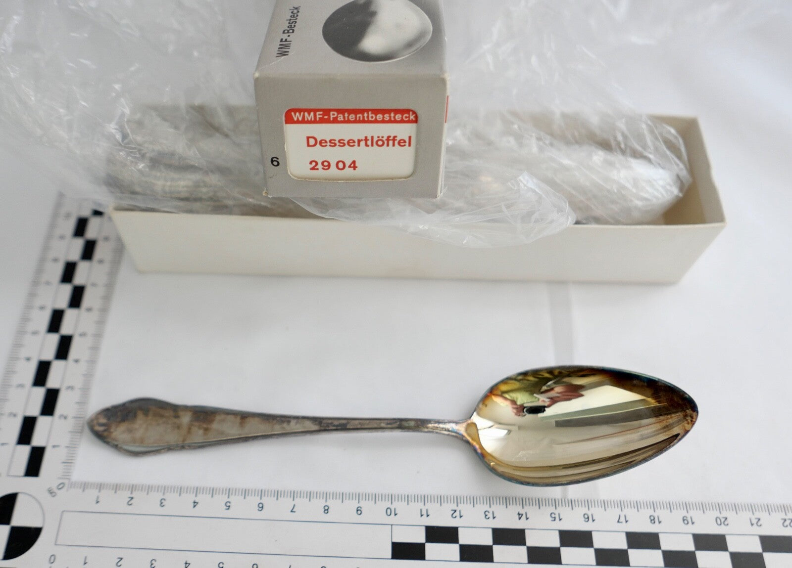 NEU 5 Teile WMF  2900 Desert Löffel 90er versilbert 18,5 cm in OVP und UNBENUTZT