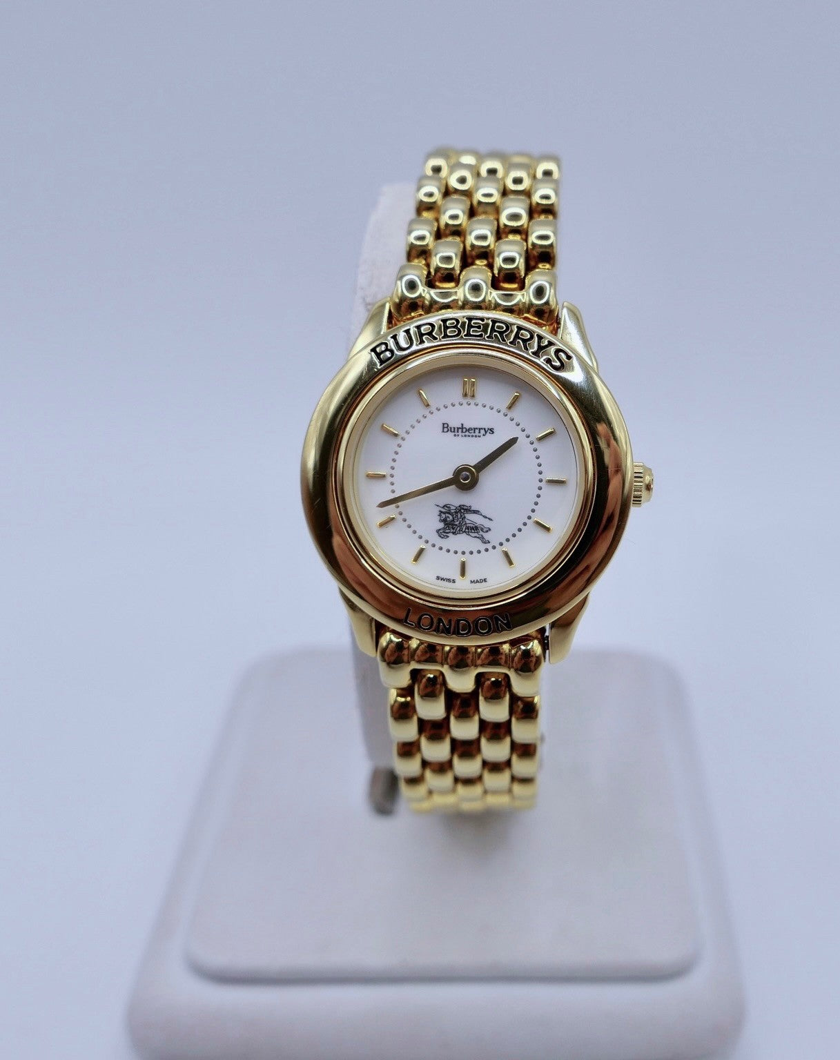 Burberrys Damen Uhr 1206 Box & Papiere Vintage 1996 Quarz vergoldet