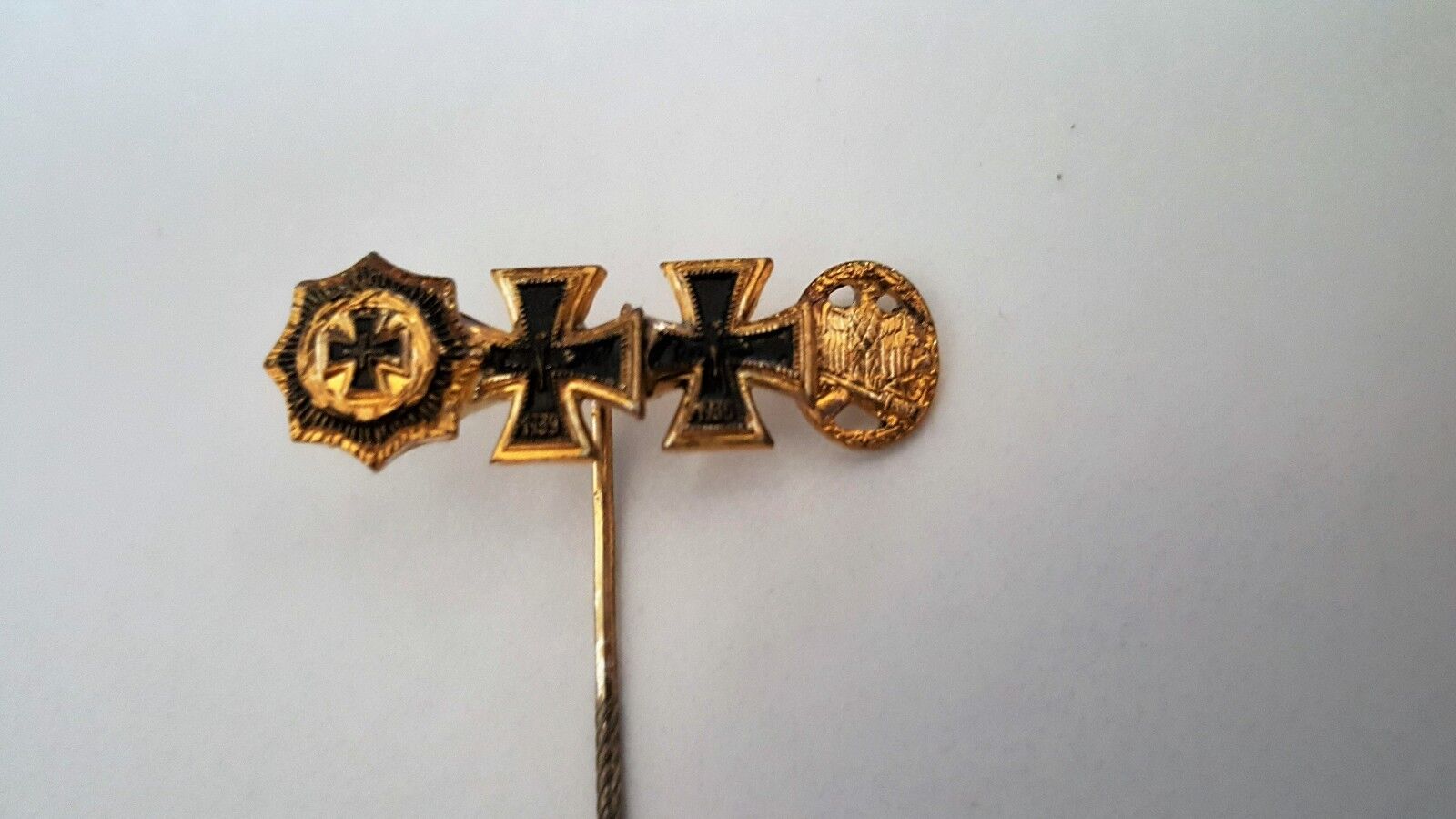 Miniatur Spange German WK WW Nadel Deutsches Kreuz Sturm EK IC BADGE MEDAL Pin