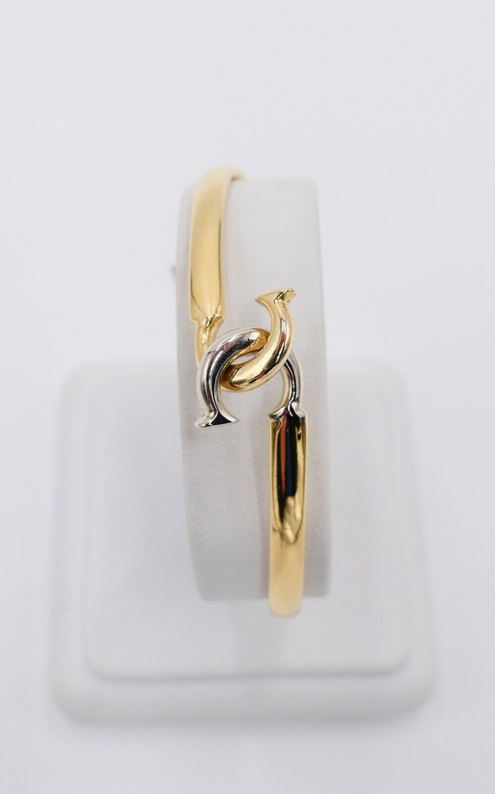 Armspange Armreif 750 18K Gelb Weiß Gold " Hook Bracelet Cartier " 1978 - 1979