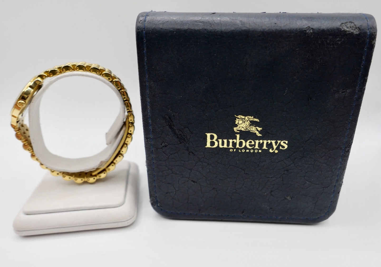 Burberrys Damen Uhr 1206 Box & Papiere Vintage 1996 Quarz vergoldet