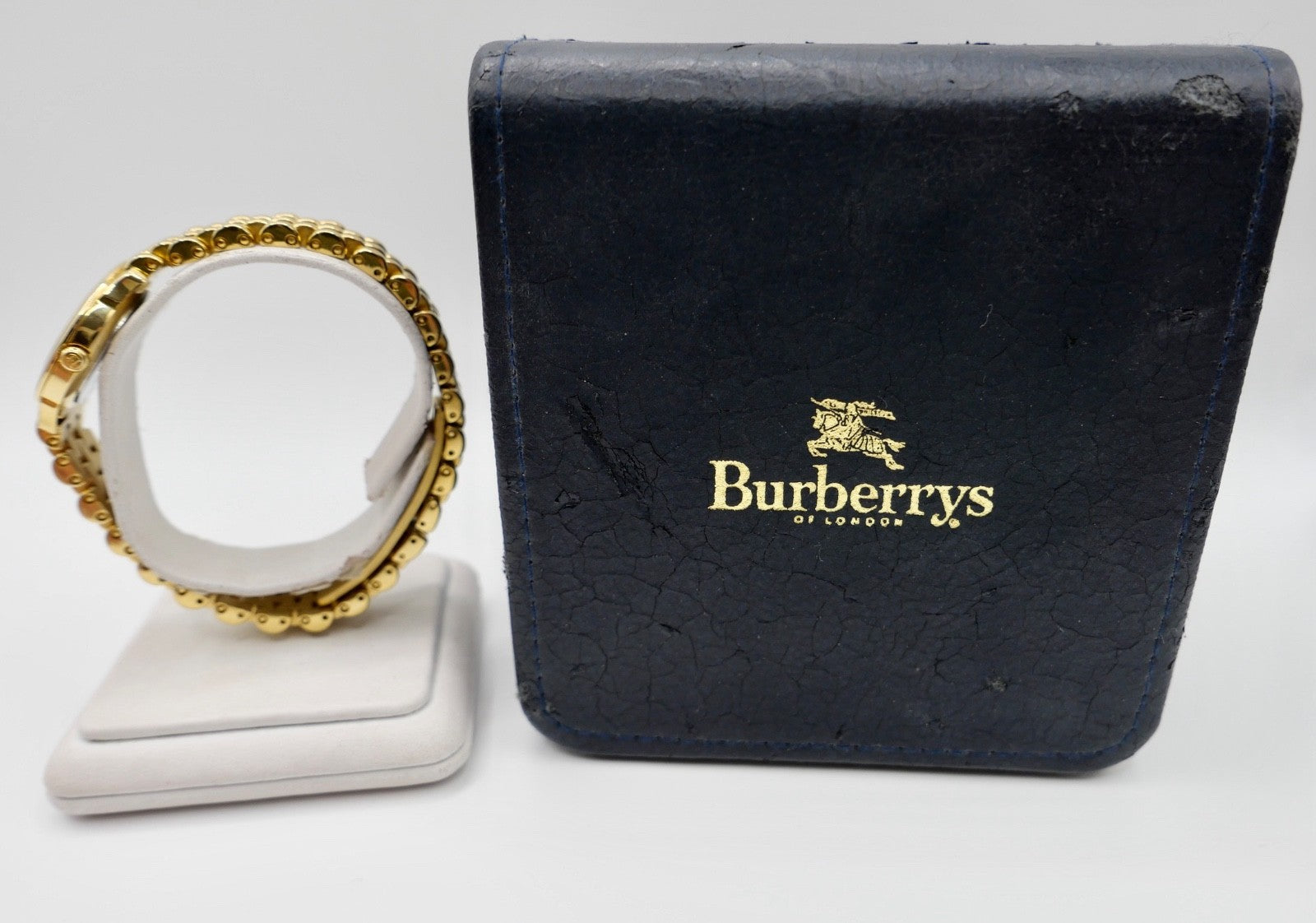 Burberrys Damen Uhr 1206 Box & Papiere Vintage 1996 Quarz vergoldet