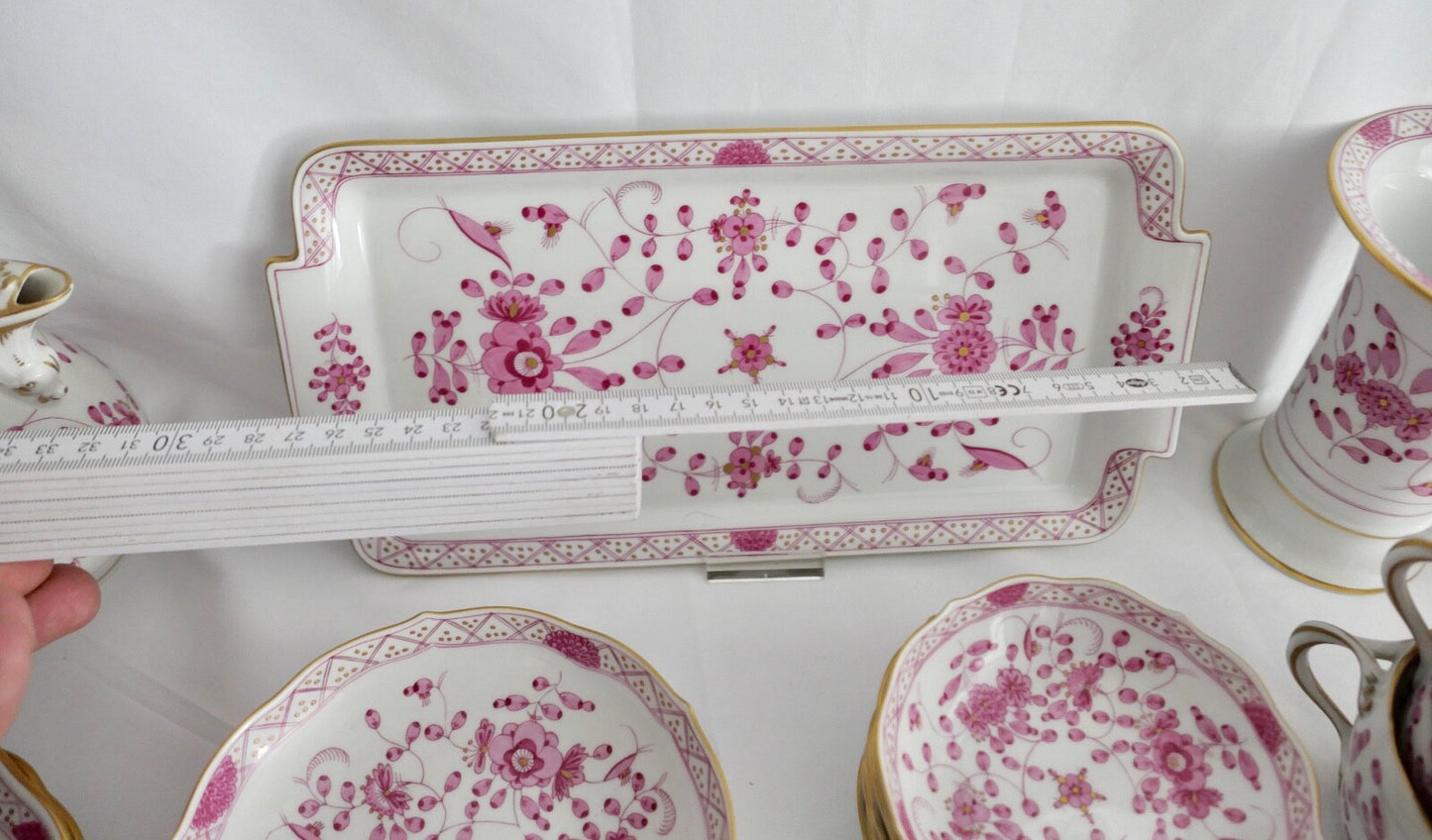 Meissen 1. Wahl Kaffee Mokka Service 25 Teile Porzellan Indisch Purpur