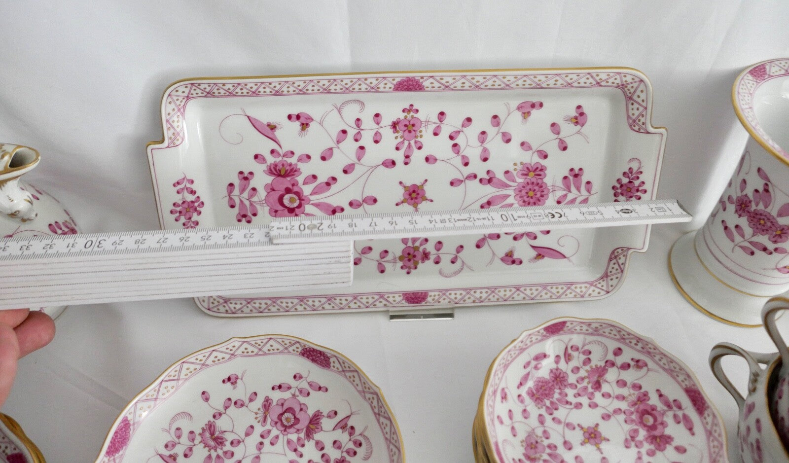 Meissen 1. Wahl Kaffee Mokka Service 25 Teile Porzellan Indisch Purpur