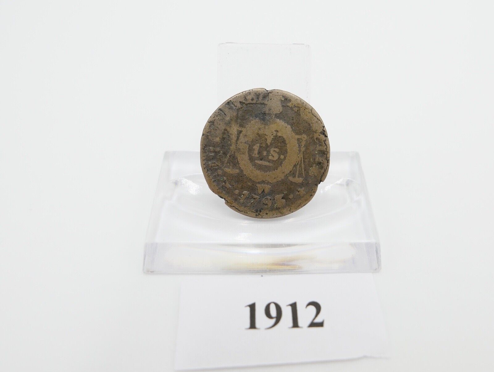 1 Sol AUX BALANCES 1793 W Kupfer Münze s-ss Frankreich Louis XVI Ludwig der 16. - Antikhandel-Stuttgart