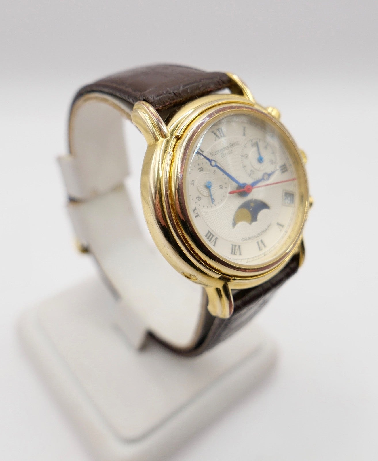 2000er Jahre Mercedes Benz Classic Chronograph Quartz Mondphase 35mm