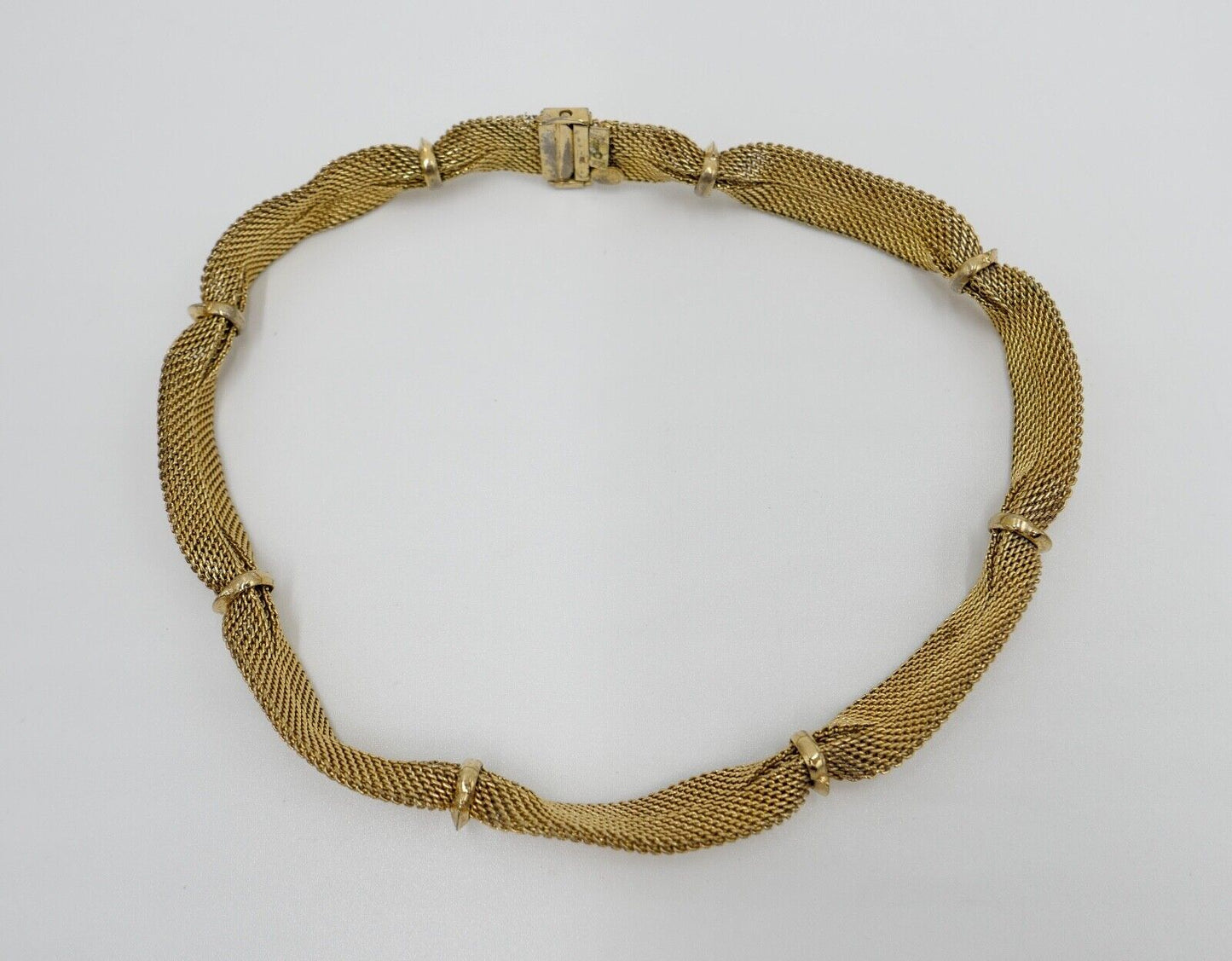 1958 Designer Damen Collier  / Kette vergoldet GROSSE für DIOR 39cm