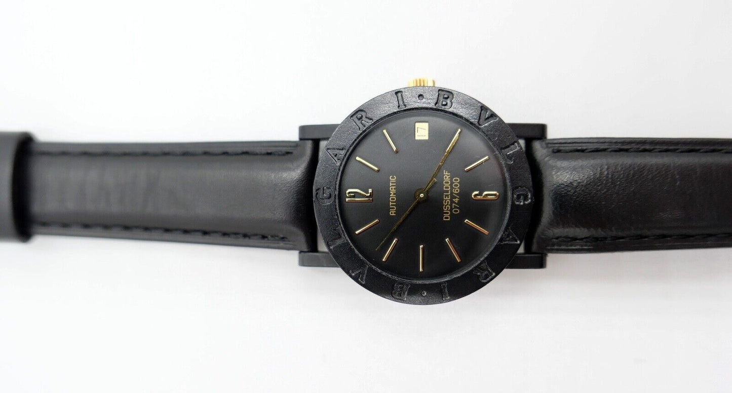 1994 BVLGARI BULGARI DÜSSELDORF CARBON Schwarz Gold LIMITIERTE AUFLAGE 074/ 600 