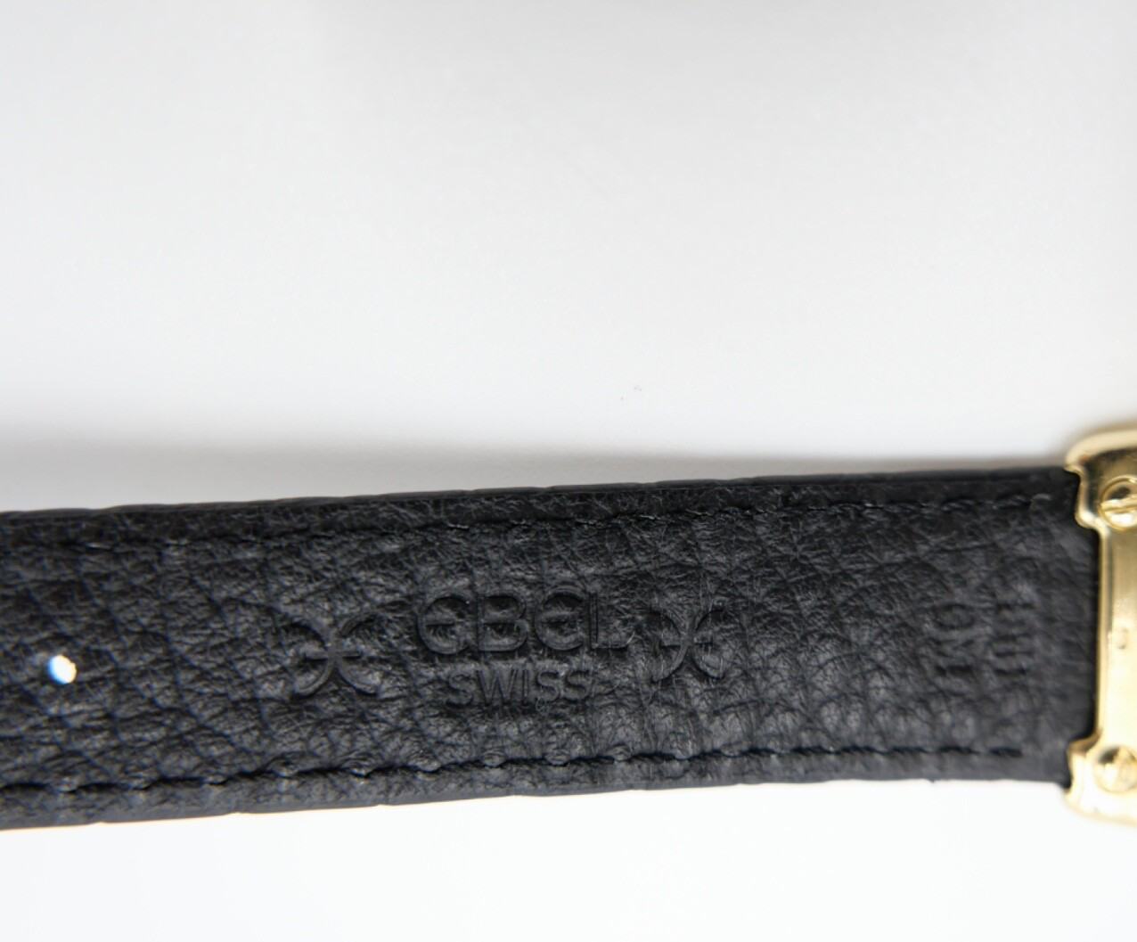 Original 1911 GM Ebel Lederband 19mm Dornschließe NEU
