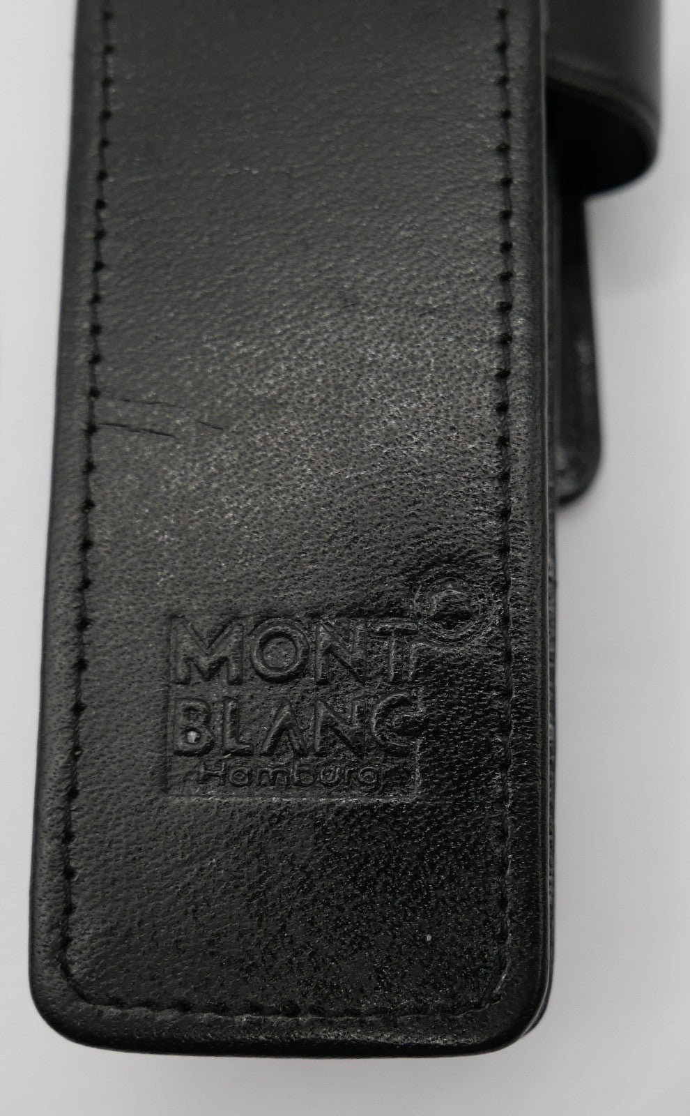 Montblanc schwarzes Leder Etui für Schreibgerät Kugelschreiber Stift Füller