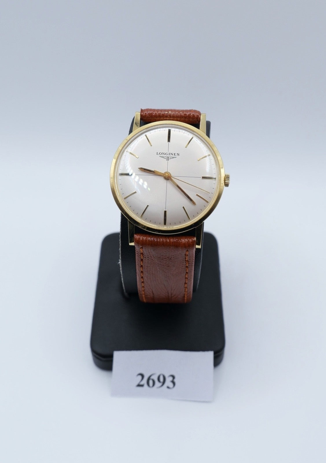 70er Longines Vintage 7785 2 Herrenarmbanduhr 18K 750 Gold Handaufzug Kal. 284