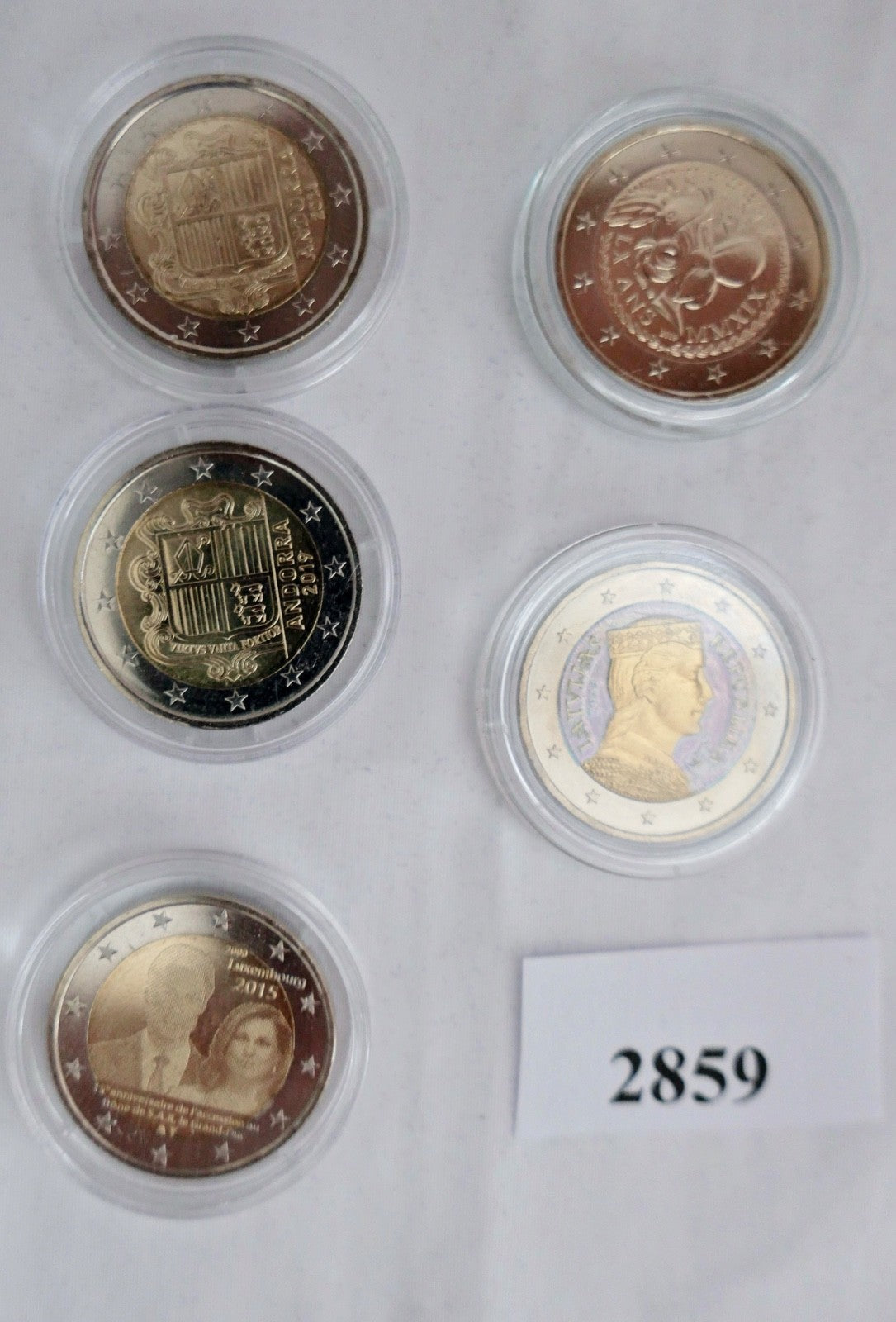 10x 2 Euro Gedenkmünzen Lot in Kapsel Monaco Andora Asterix Litauen Luxemburg €