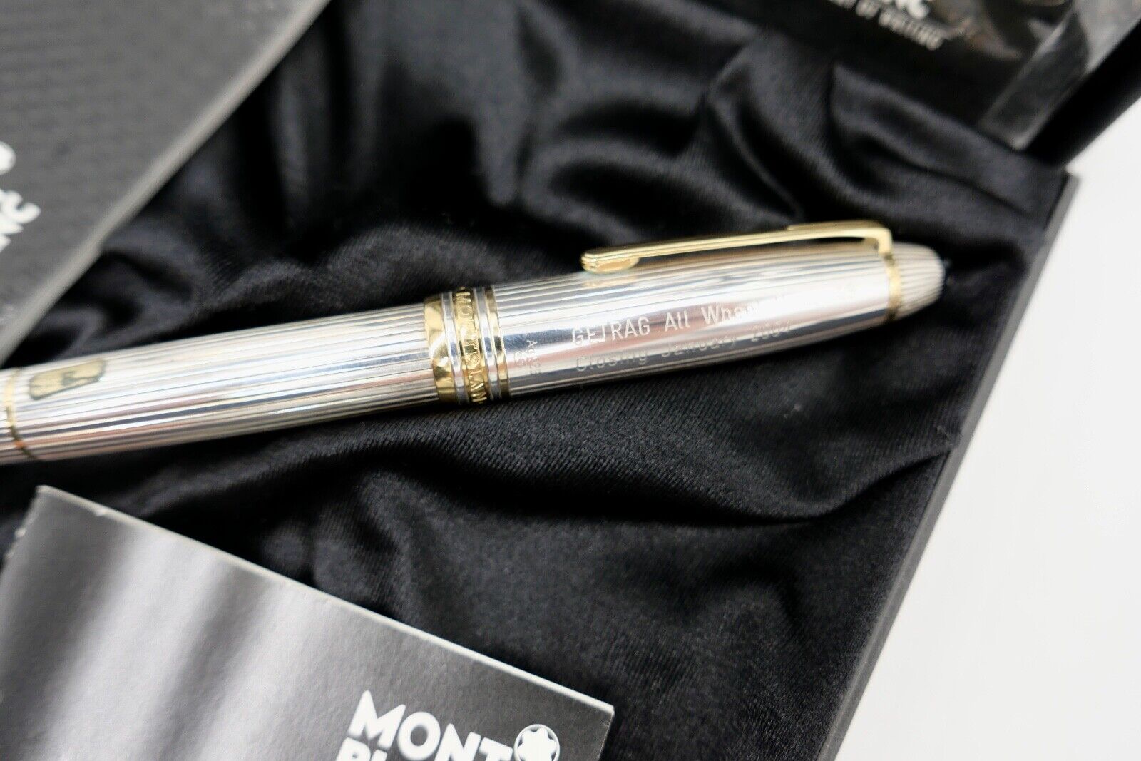 MONTBLANC Kolbenfüller Solitaire Le Grand MEISTERSTÜCK 1468 Silber GETRAG WHEEL 