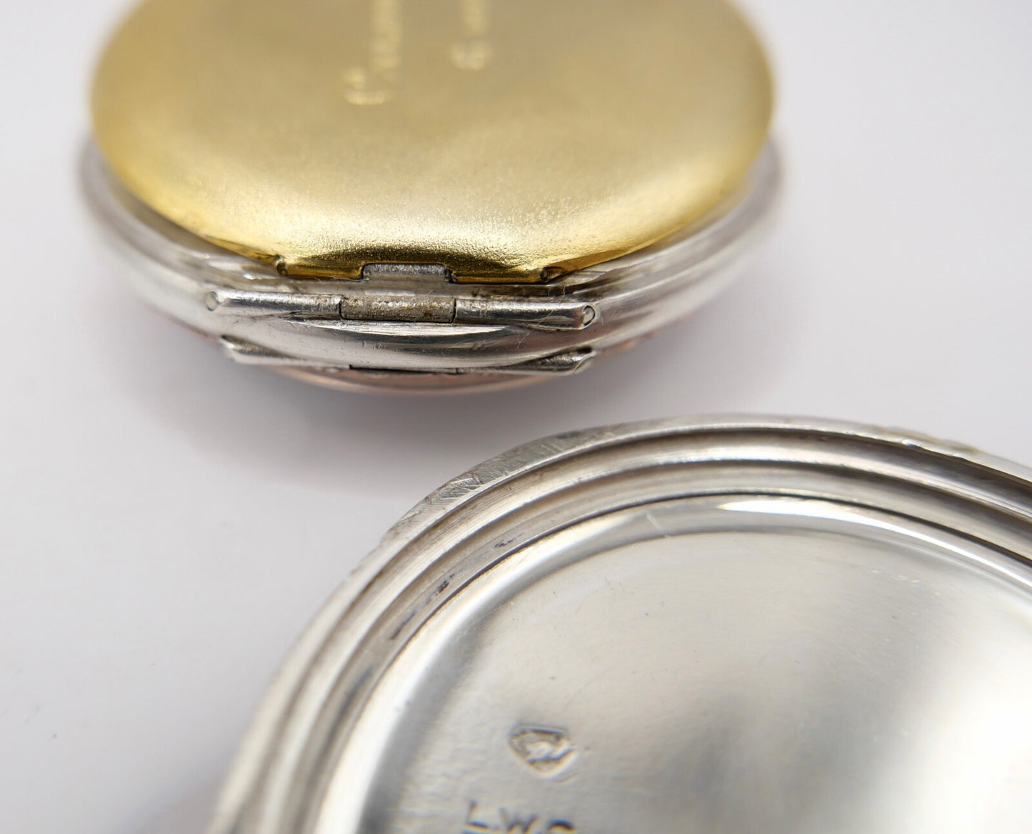 L.W.C. Open Face Taschenuhr 800 Silber Ø 46mm