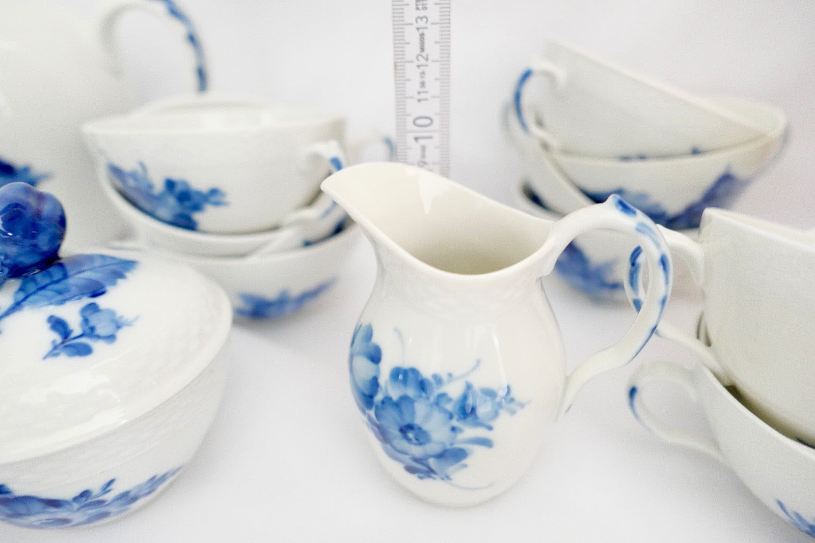 23 Tlg ROYAL COPENHAGEN " Blaue Blume " Tee Service Porzellan Teller Tassen