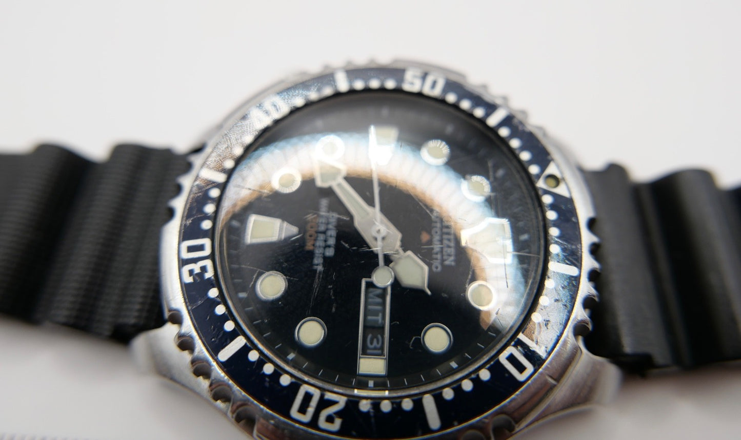 Citizen Promaster 200M Automatic 8203-824393 Taucheruhr deutsch Gummiband NEU