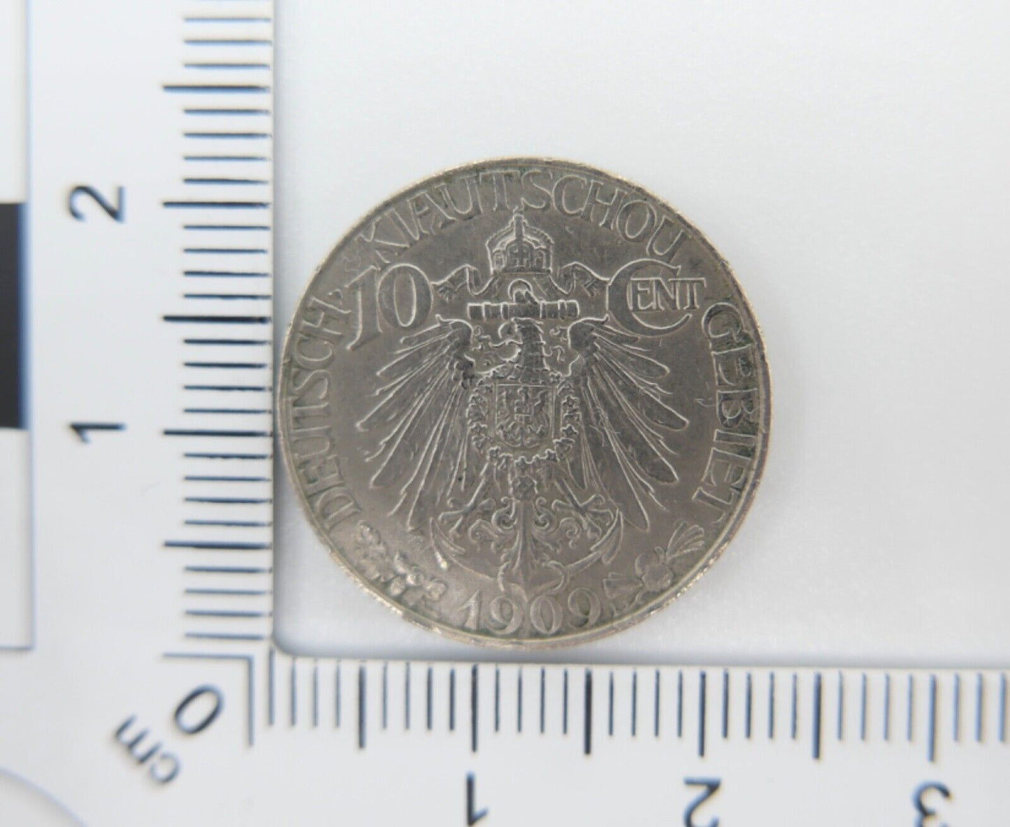 Deutsches Pachtgebiet 10 Cent Kiautschou 1909 A in VZ Jäger J. N 730