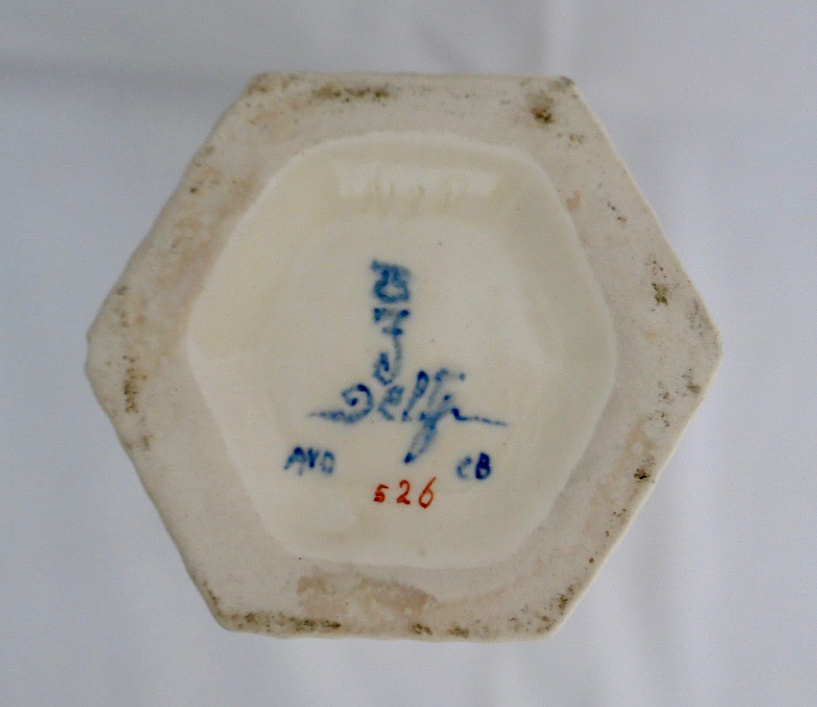 Alter Delft Pijnacker 526 Vase 18 cm ACD CB Niederlande 1957