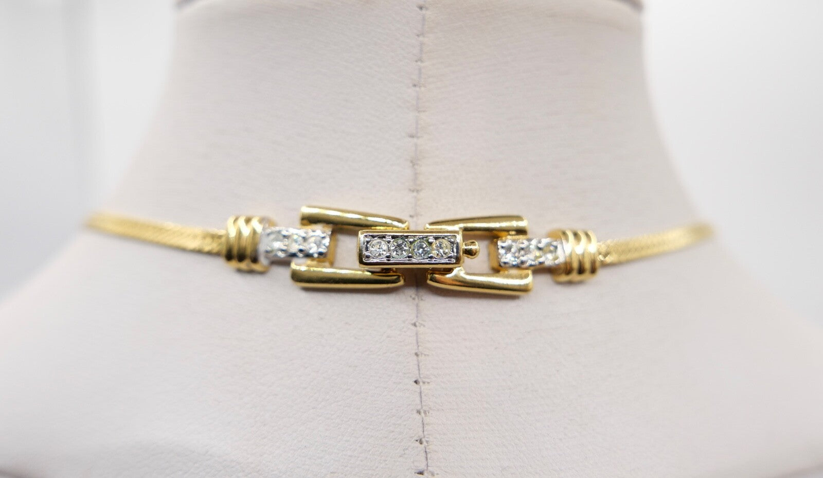 Swarovski Designer Damen Collier / Kette 18K vergoldet  43cm mit Strasssteinen