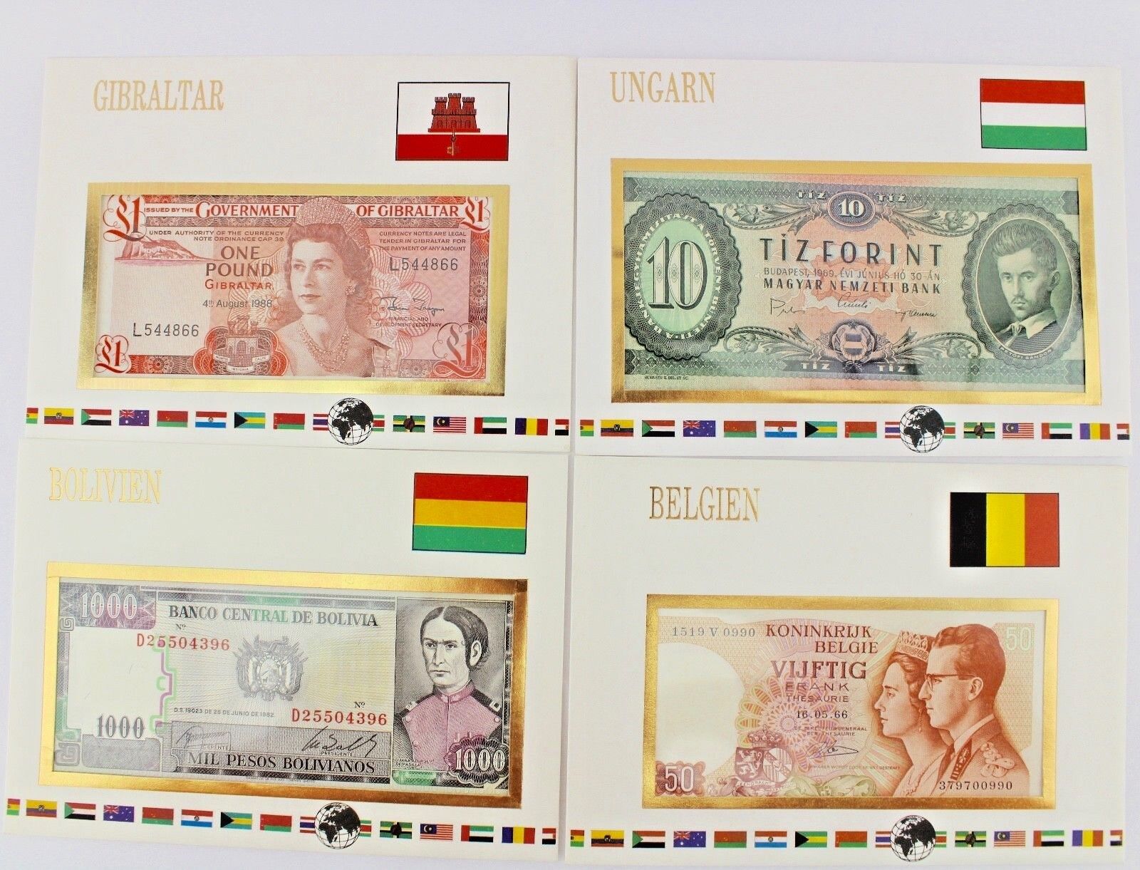 Banknotes of Nations bill Banknoten Notenbriefe der Welt UNC NEW LOT