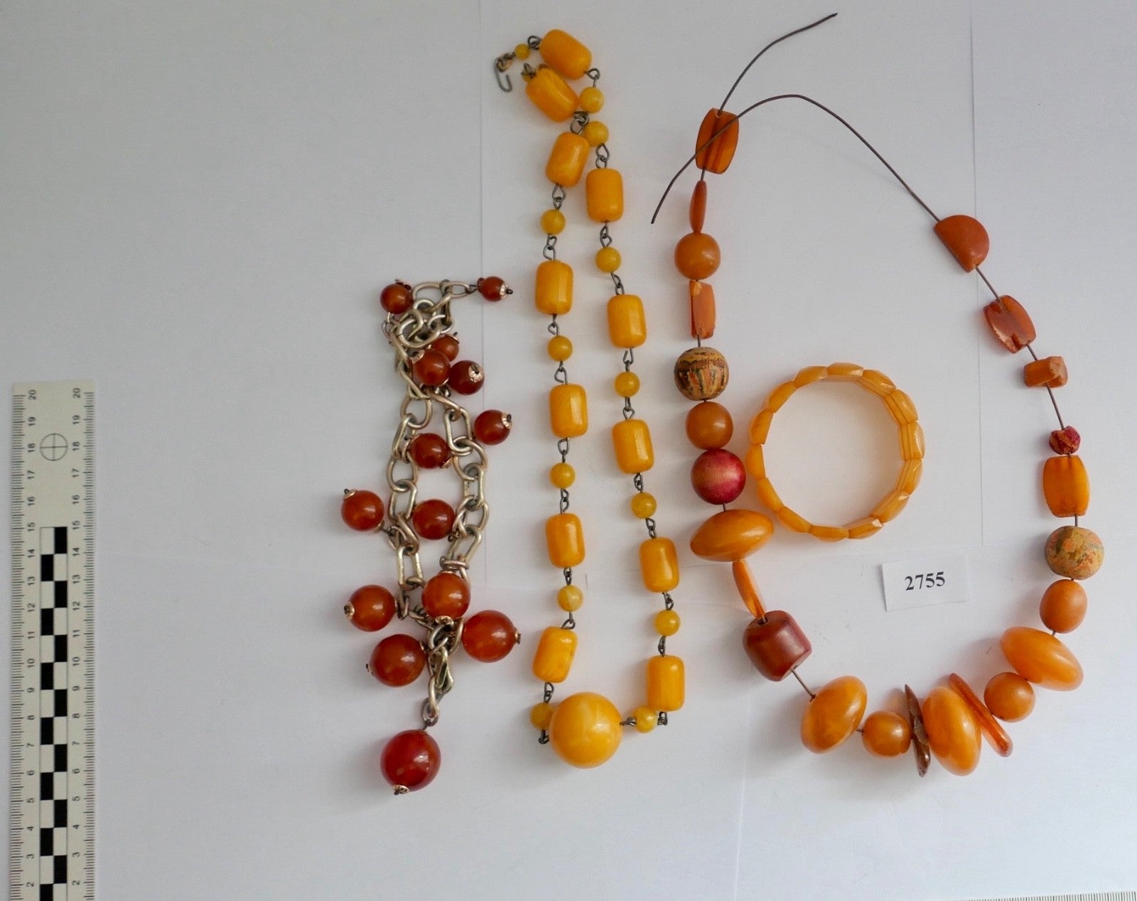 Konvolut Bernstein Imitat Modeschmuck Harz Ketten Armband Konvolut