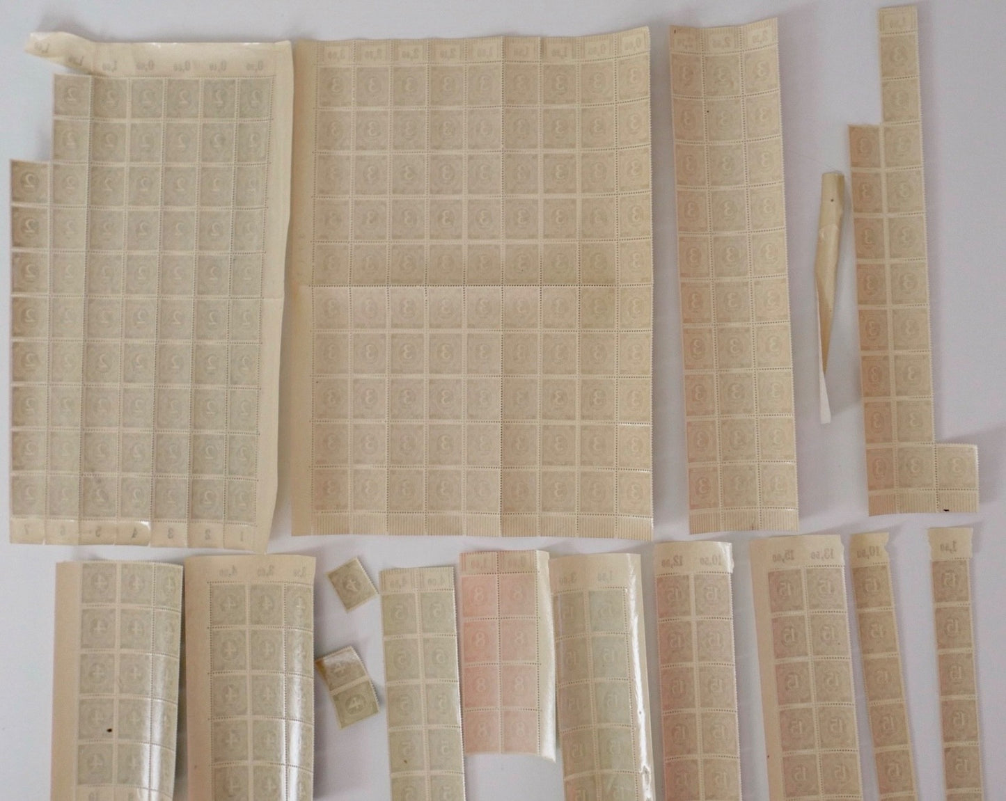 Konvolut Deutsche Post Ziffernserie 1946 1947 Bögen Einheiten Postfrisch Bogen