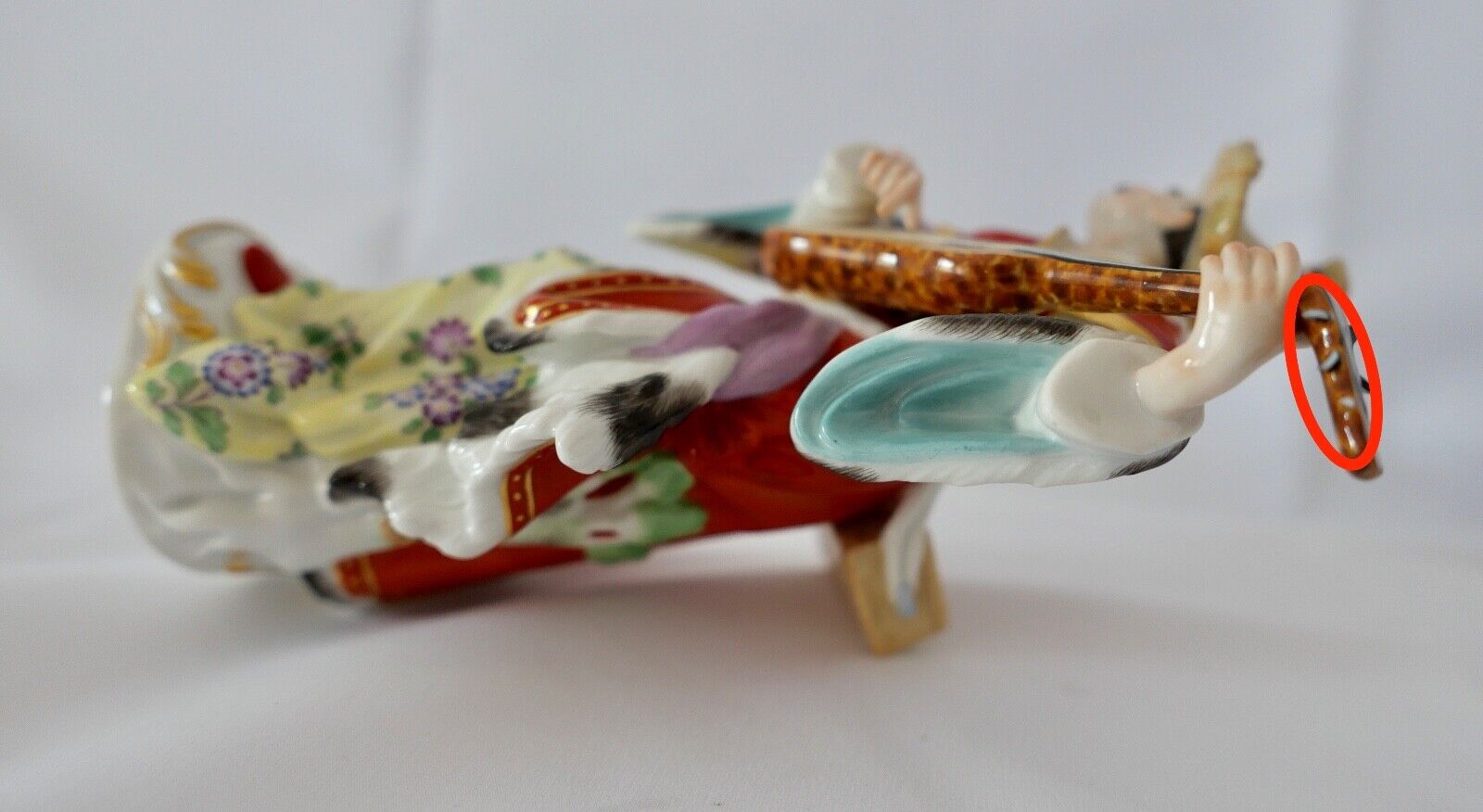 Meissen Figur 1. Wahl Malabar mit Mandoline 18,5 cm F.E. Meyer 1569 67035