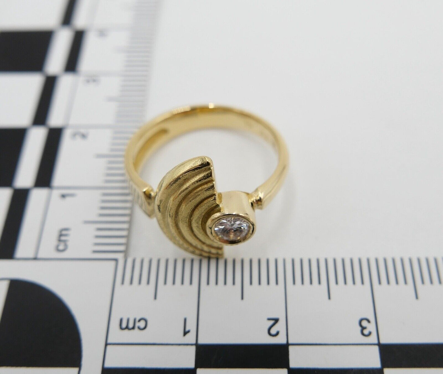 Ring 750 18K Gold Brillant 0,20 Ct ( aus einem Set )  Größe 55