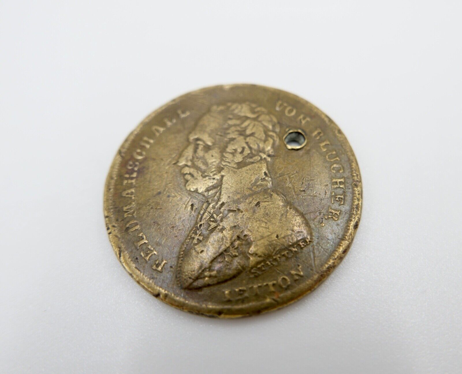 1814 Nürnberger Rechenpfennig SCHLACHT von BRIENNE BLÜCHER coin Medallie IETTON 